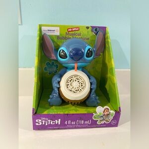 Disney Stitch Musical Bubble Machine - Blue and White